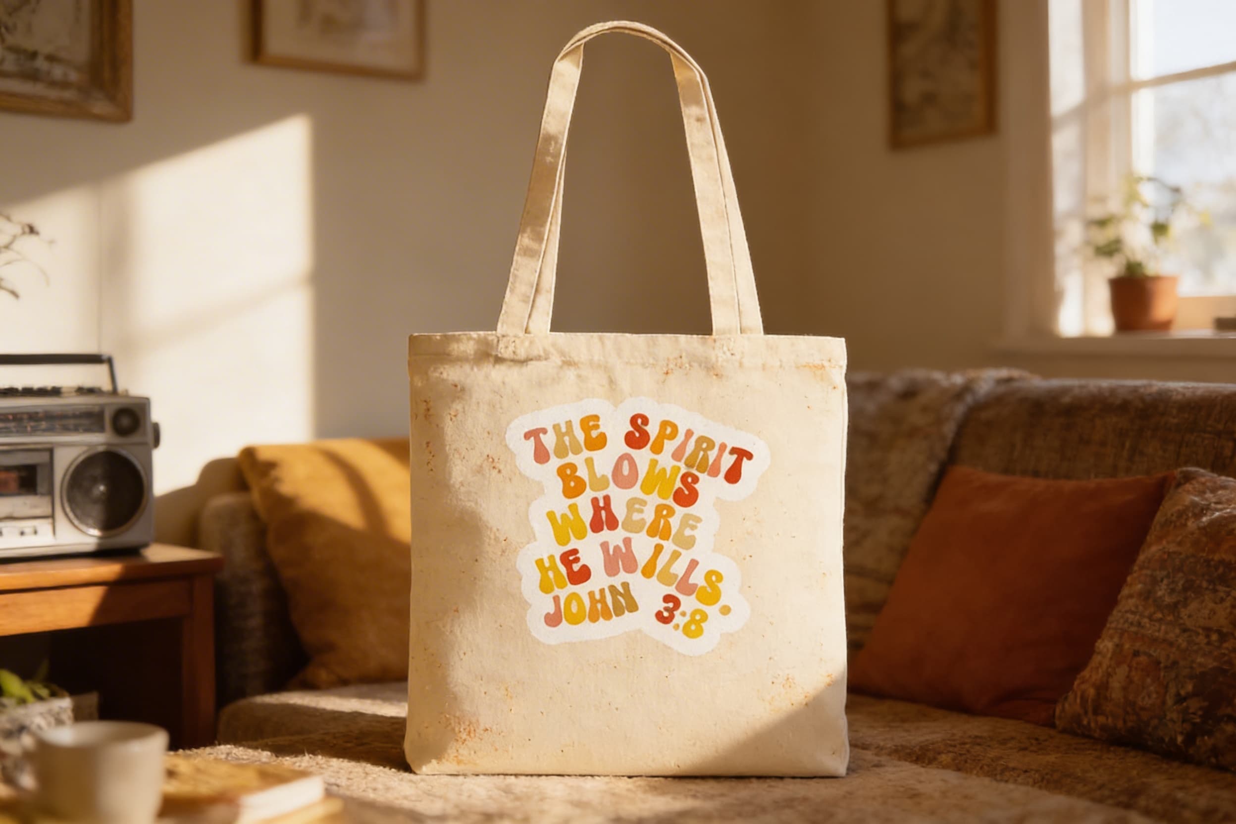Spirit Blows tote bag lifestyle
